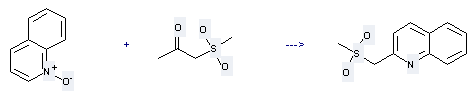 2-Propanone,1-(methylsulfonyl)- can be used to produce 2-(Methylsulfonylmethyl)-chinolin at the ambient temperature